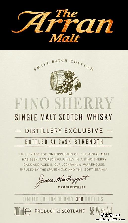 Arran Fino Sherry - Distillery Exclusive