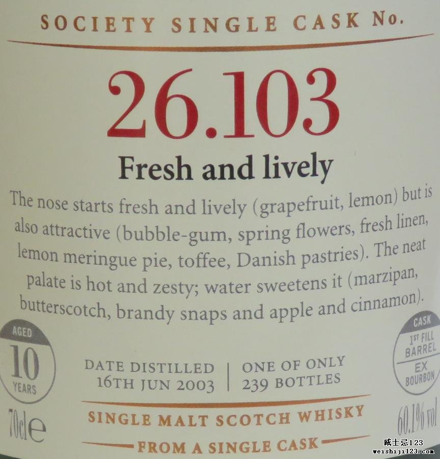 Clynelish 2003 SMWS 26.103