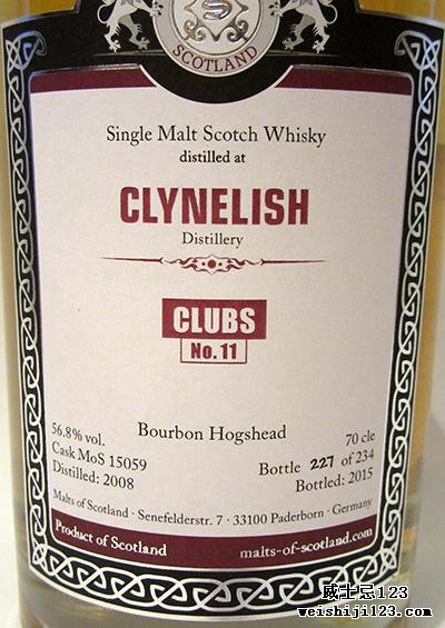 Clynelish 2008 MoS