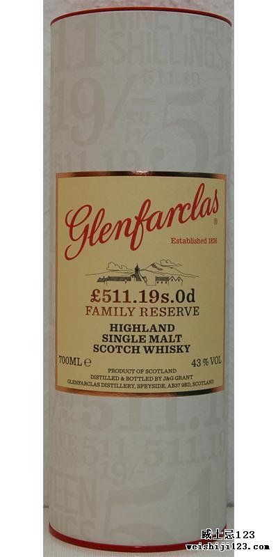 Glenfarclas £511.19s.0d