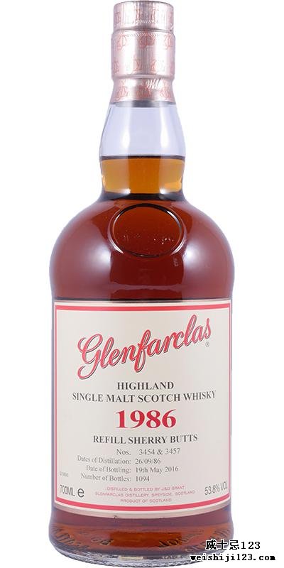 Glenfarclas 1986 - Refill Sherry Butts