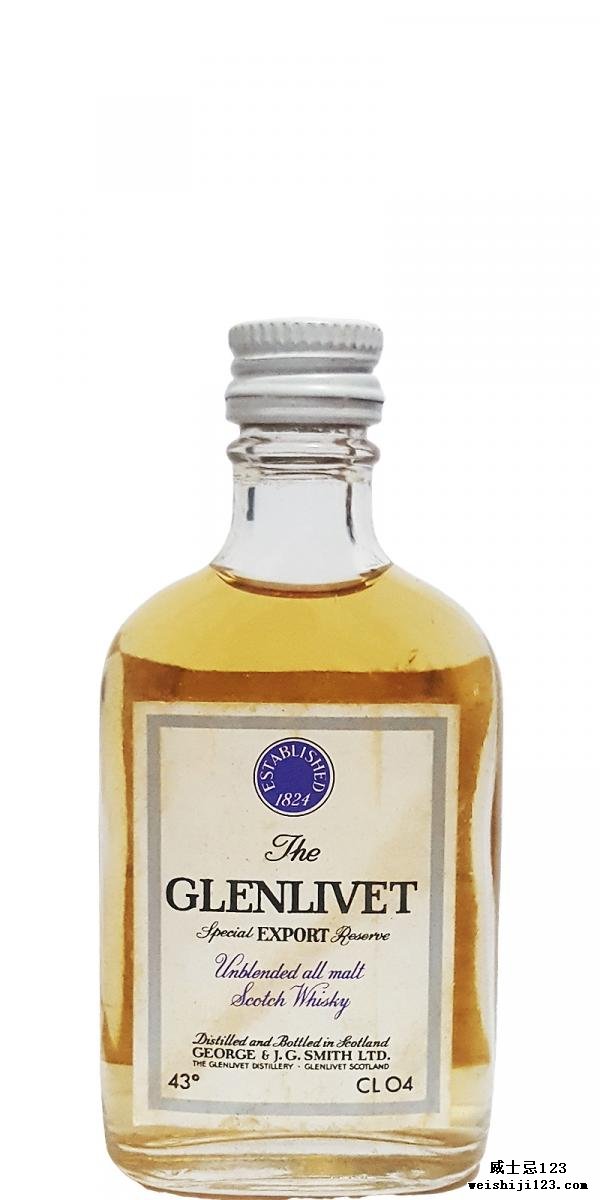 Glenlivet Unblended all malt Scotch Whisky