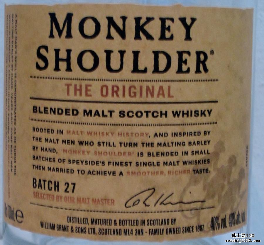 Monkey Shoulder Batch 27 - The Original