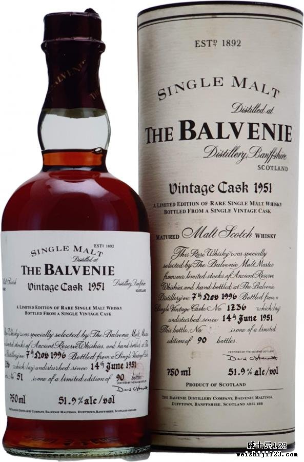 Balvenie 1951 Vintage Cask