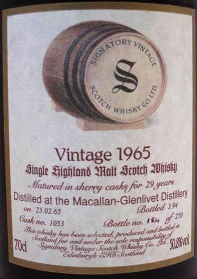 Macallan 1965 SV