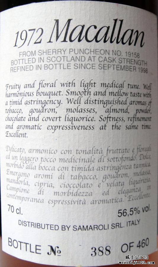 Macallan 1972 Sa