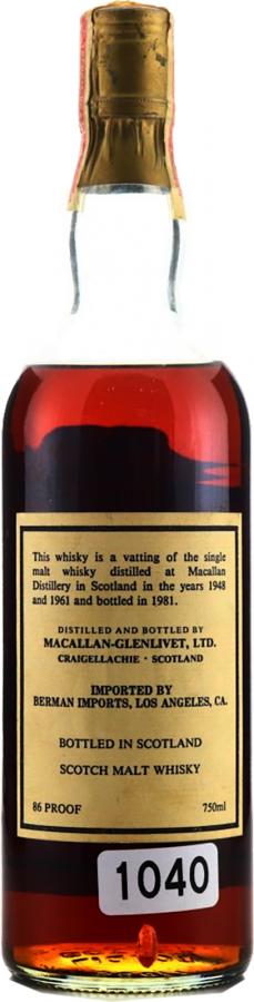 Macallan Royal Marriage 1948-1961