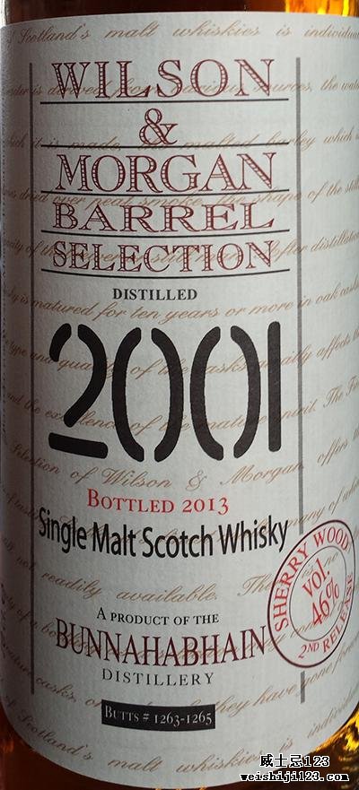 Bunnahabhain 2001 WM