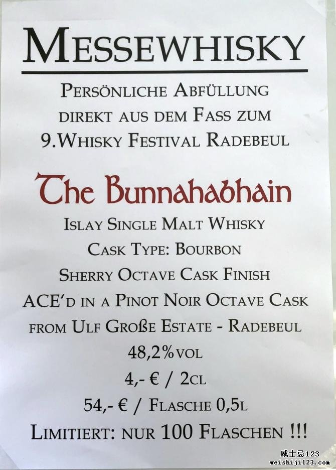 Bunnahabhain Radebeul 2018 WIRb