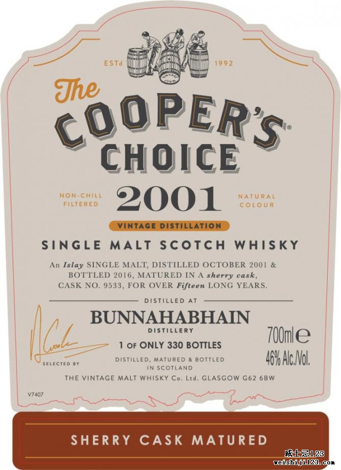 Bunnahabhain 2001 VM