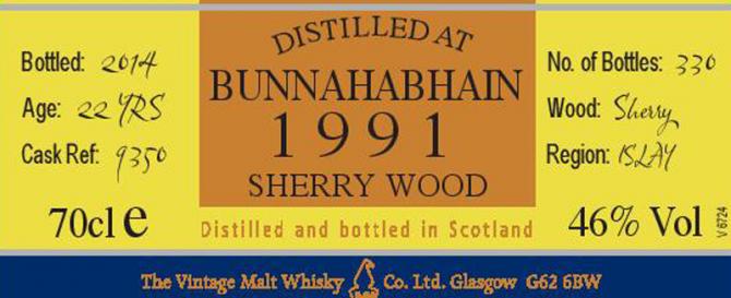 Bunnahabhain 1991 VM