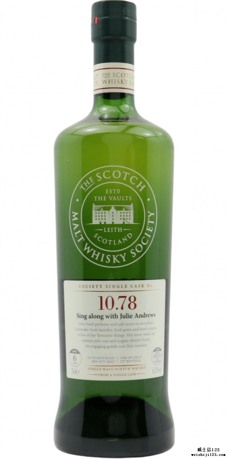 Bunnahabhain 2007 SMWS 10.78