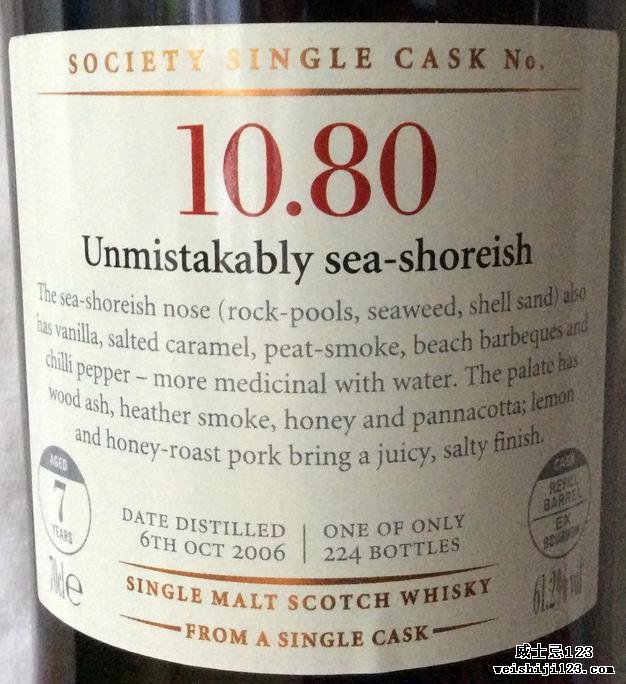 Bunnahabhain 2006 SMWS 10.80