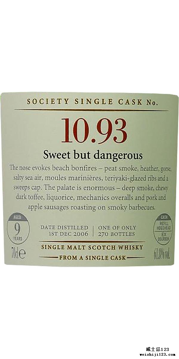 Bunnahabhain 2006 SMWS 10.93