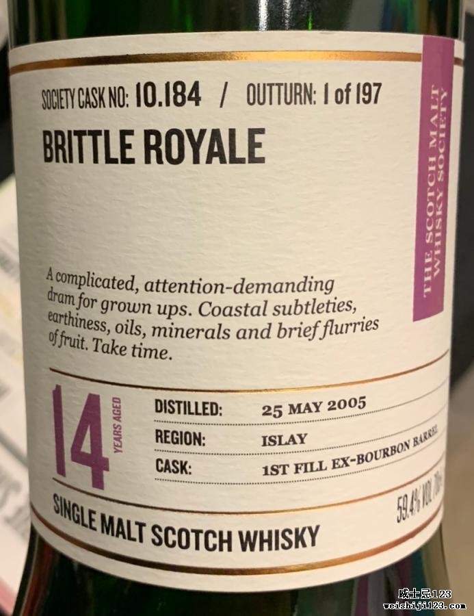 Bunnahabhain 2005 SMWS 10.184