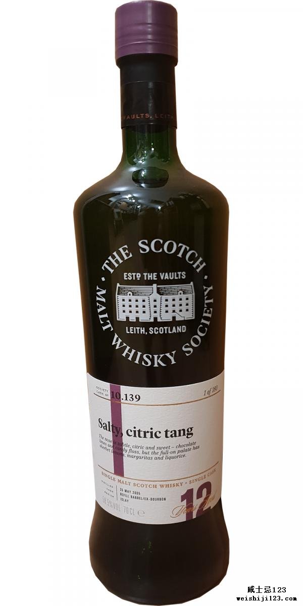 Bunnahabhain 2005 SMWS 10.139