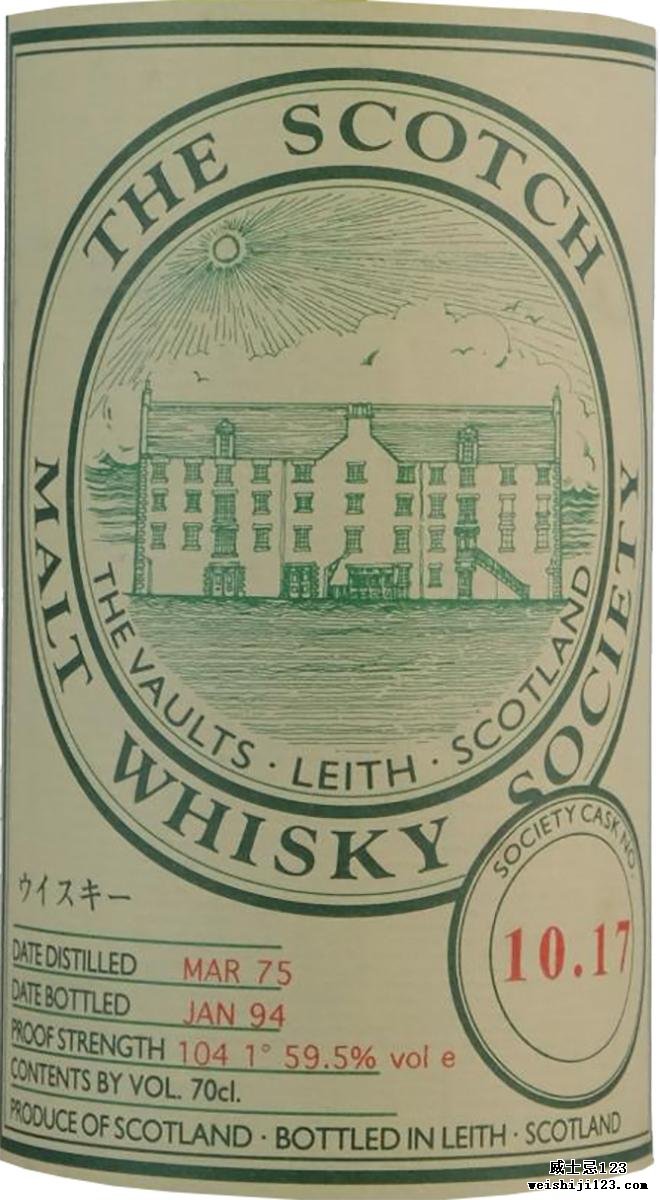 Bunnahabhain 1975 SMWS 10.17