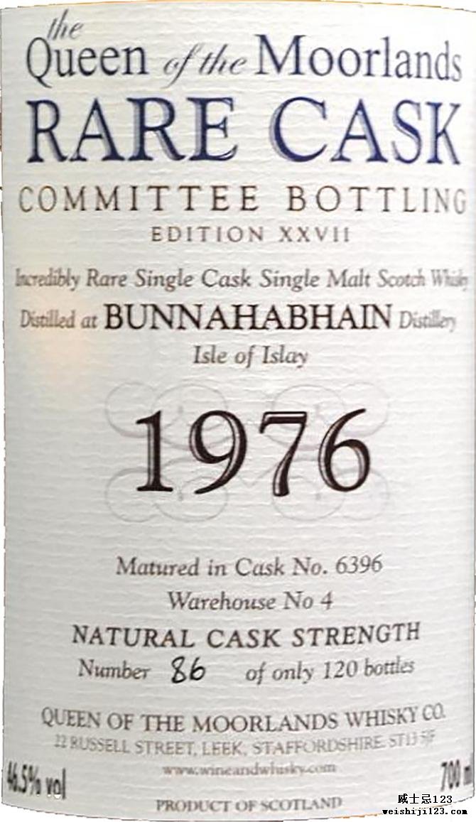 Bunnahabhain 1976 QM Bonnie Haven