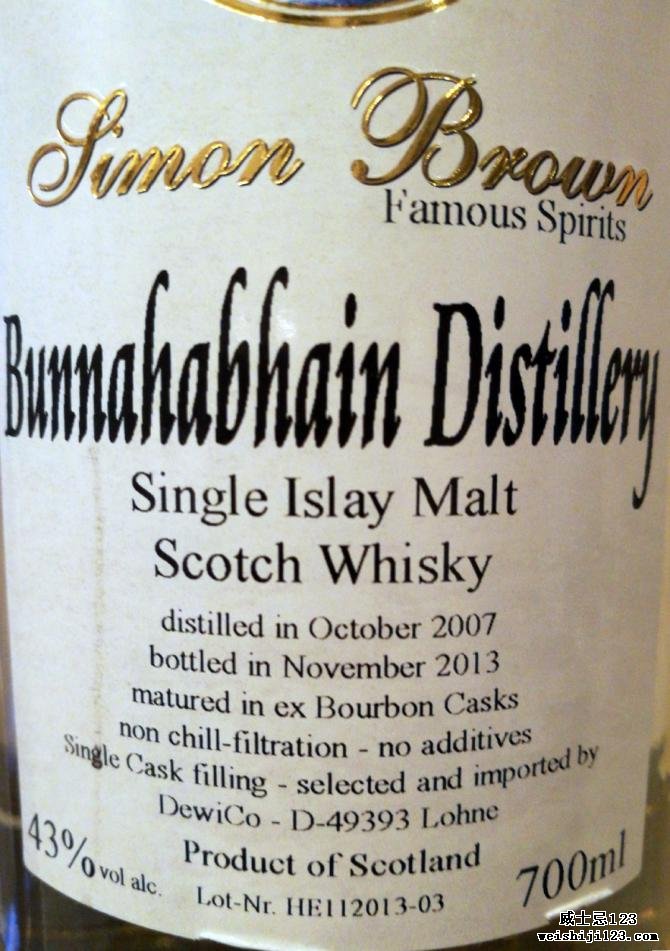 Bunnahabhain 2007 SBT