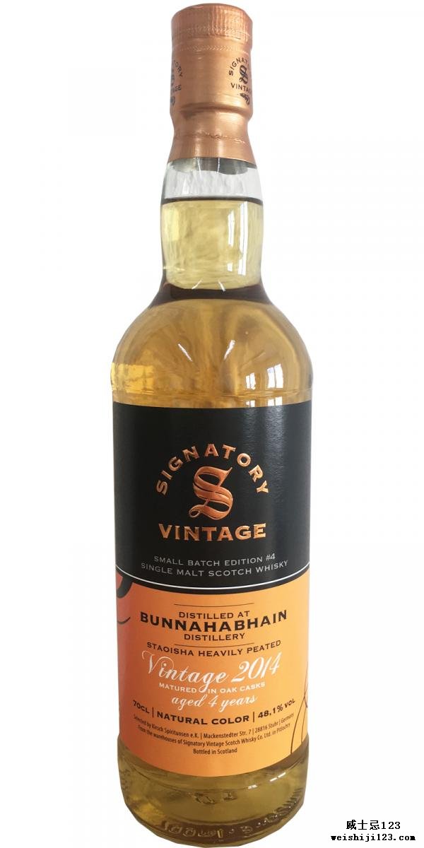 Bunnahabhain 2014 SV Staoisha