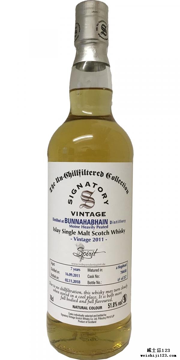 Bunnahabhain 2011 SV Moine