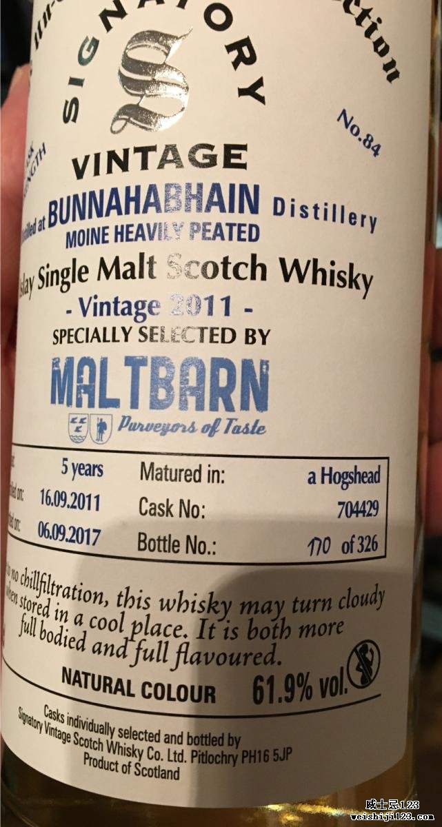 Bunnahabhain 2011 SV Moine