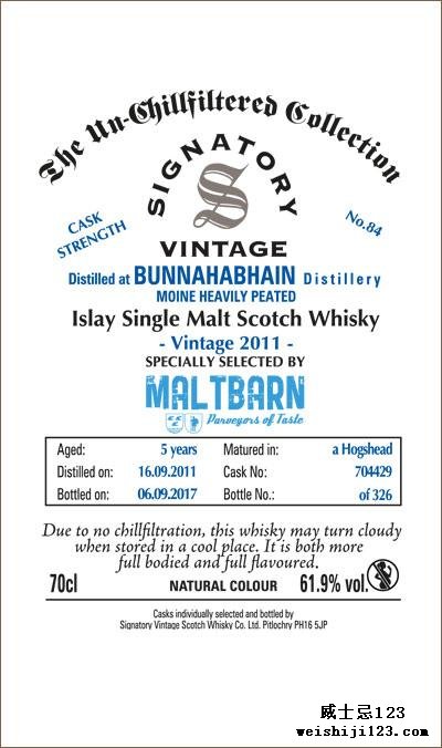 Bunnahabhain 2011 SV Moine