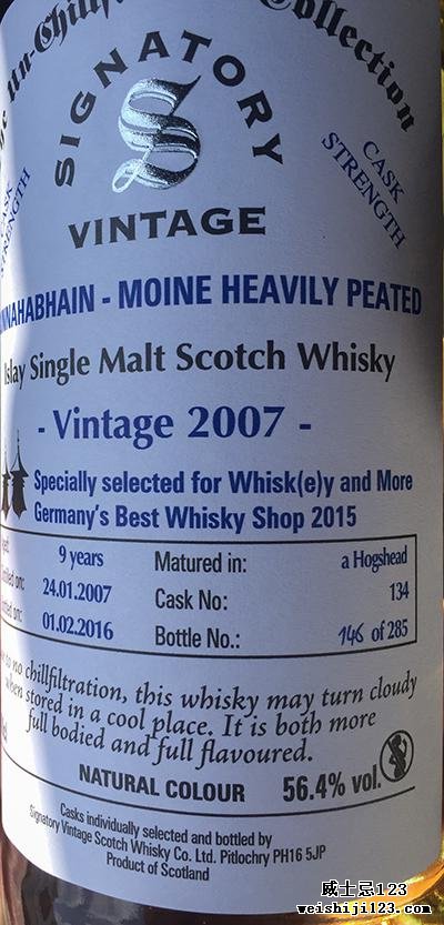 Bunnahabhain 2007 SV Moine