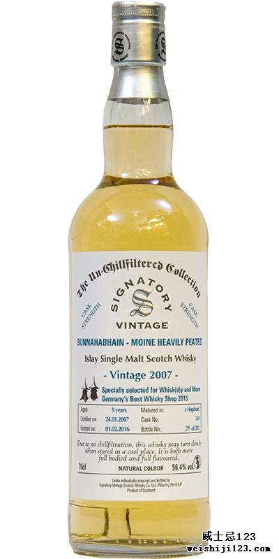 Bunnahabhain 2007 SV Moine