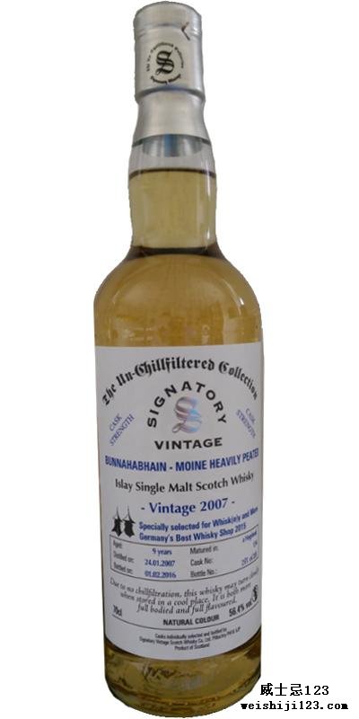 Bunnahabhain 2007 SV Moine