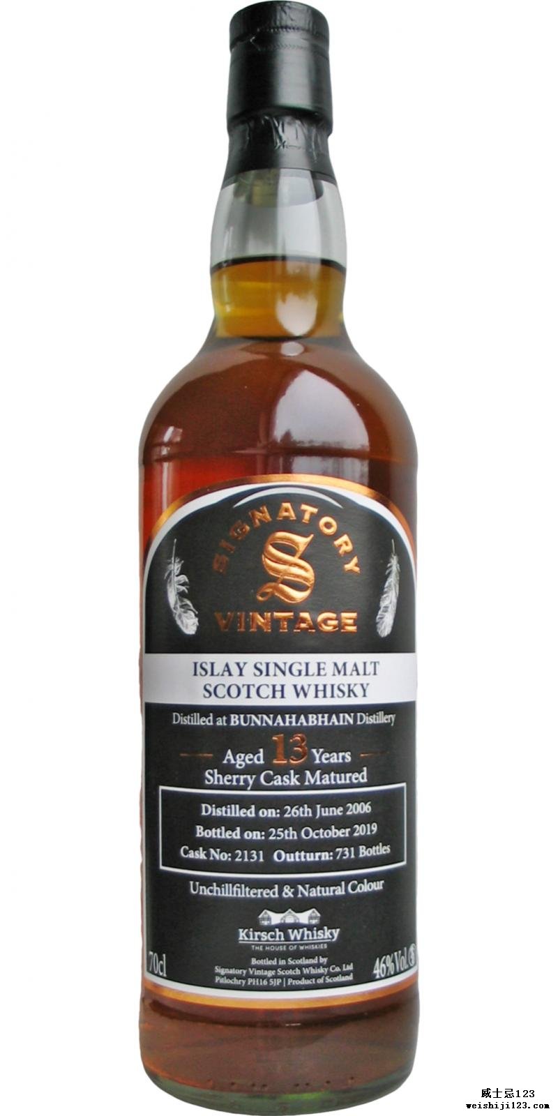 Bunnahabhain 2006 SV