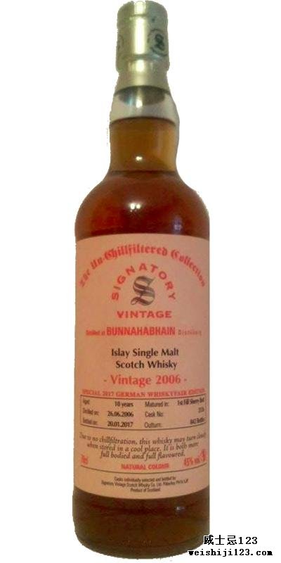 Bunnahabhain 2006 SV