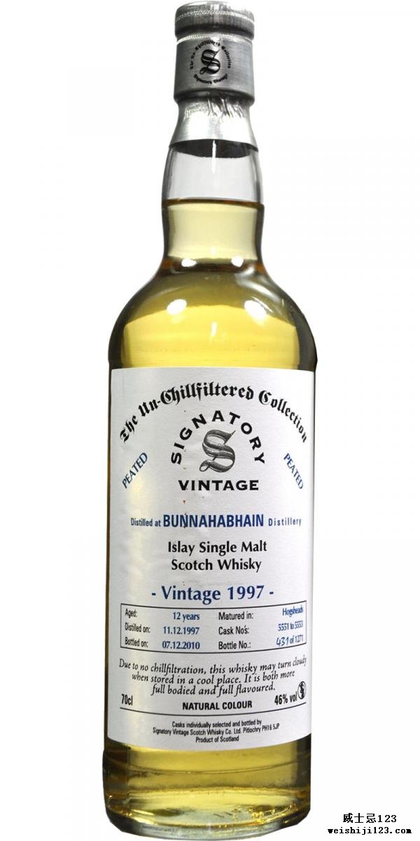 Bunnahabhain 1997 SV