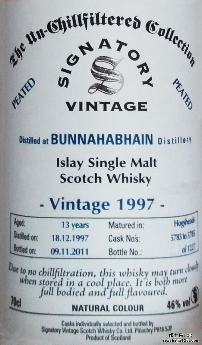 Bunnahabhain 1997 SV