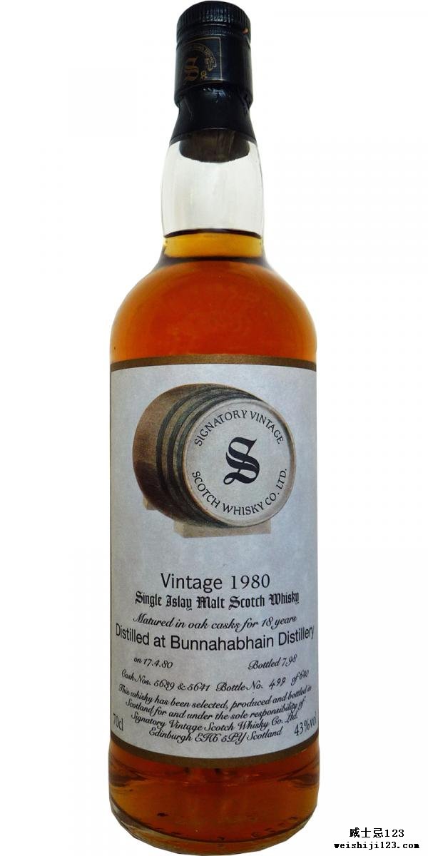 Bunnahabhain 1980 SV