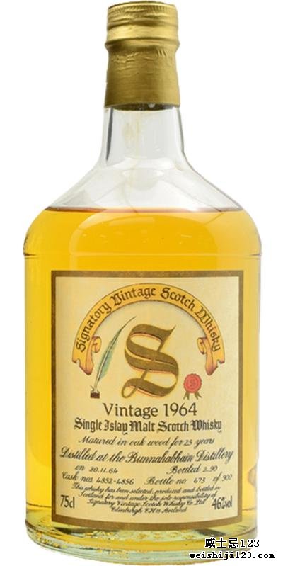 Bunnahabhain 1964 SV