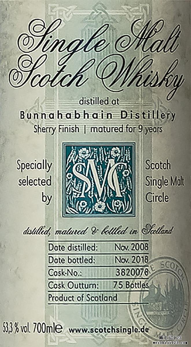 Bunnahabhain 2008 MC