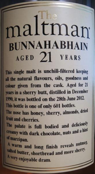 Bunnahabhain 1990 MBl