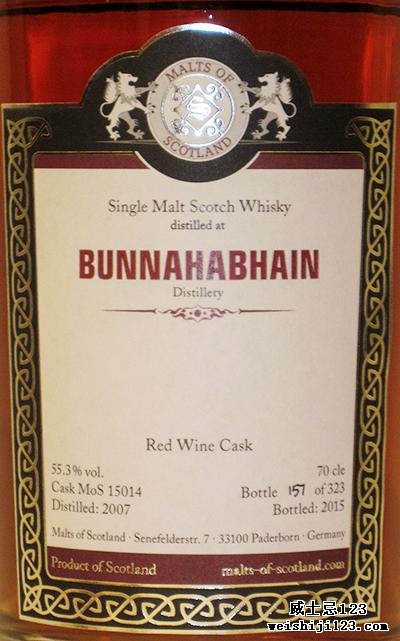 Bunnahabhain 2007 MoS