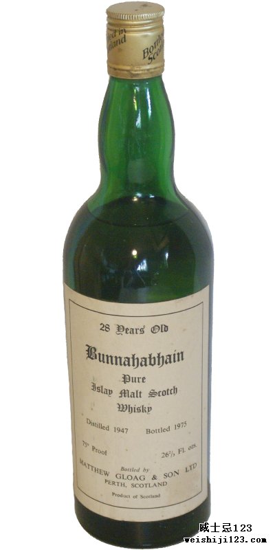 Bunnahabhain 1947 MG&S