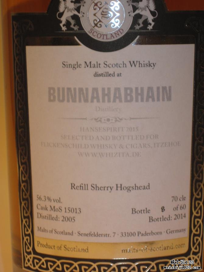 Bunnahabhain 2005 MoS