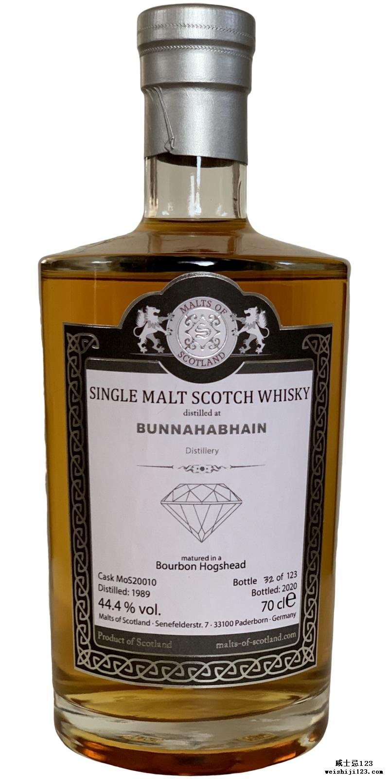 Bunnahabhain 1989 MoS