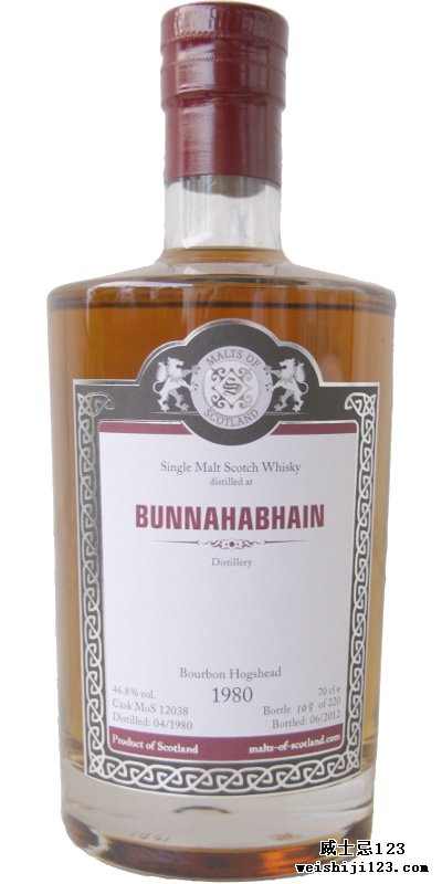 Bunnahabhain 1980 MoS