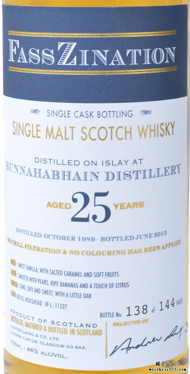 Bunnahabhain 1989 HL