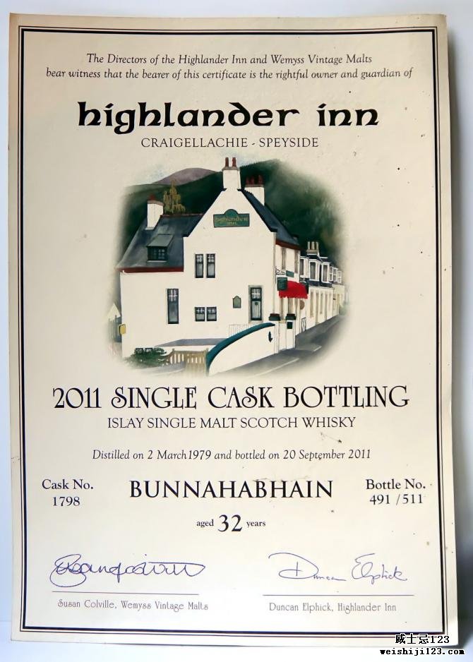 Bunnahabhain 1979 HI