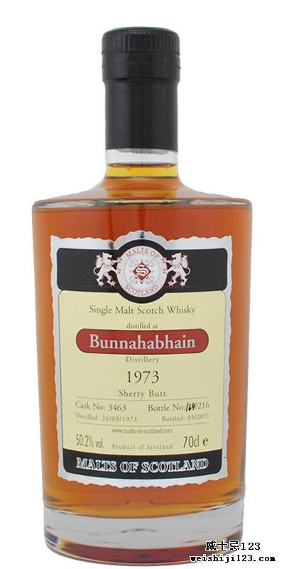 Bunnahabhain 1973 MoS