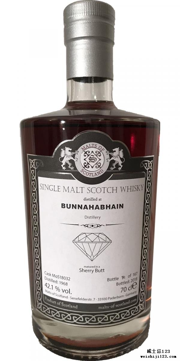 Bunnahabhain 1968 MoS