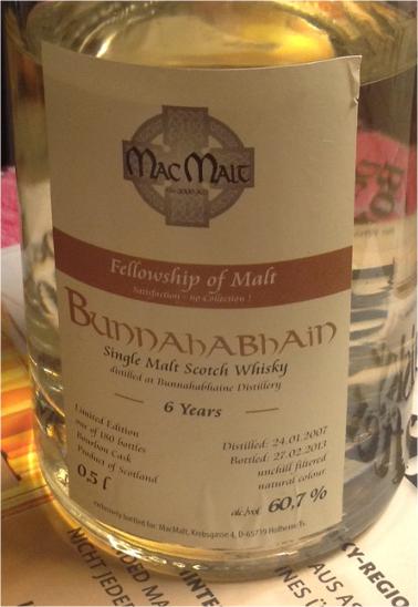 Bunnahabhain 2007 McM