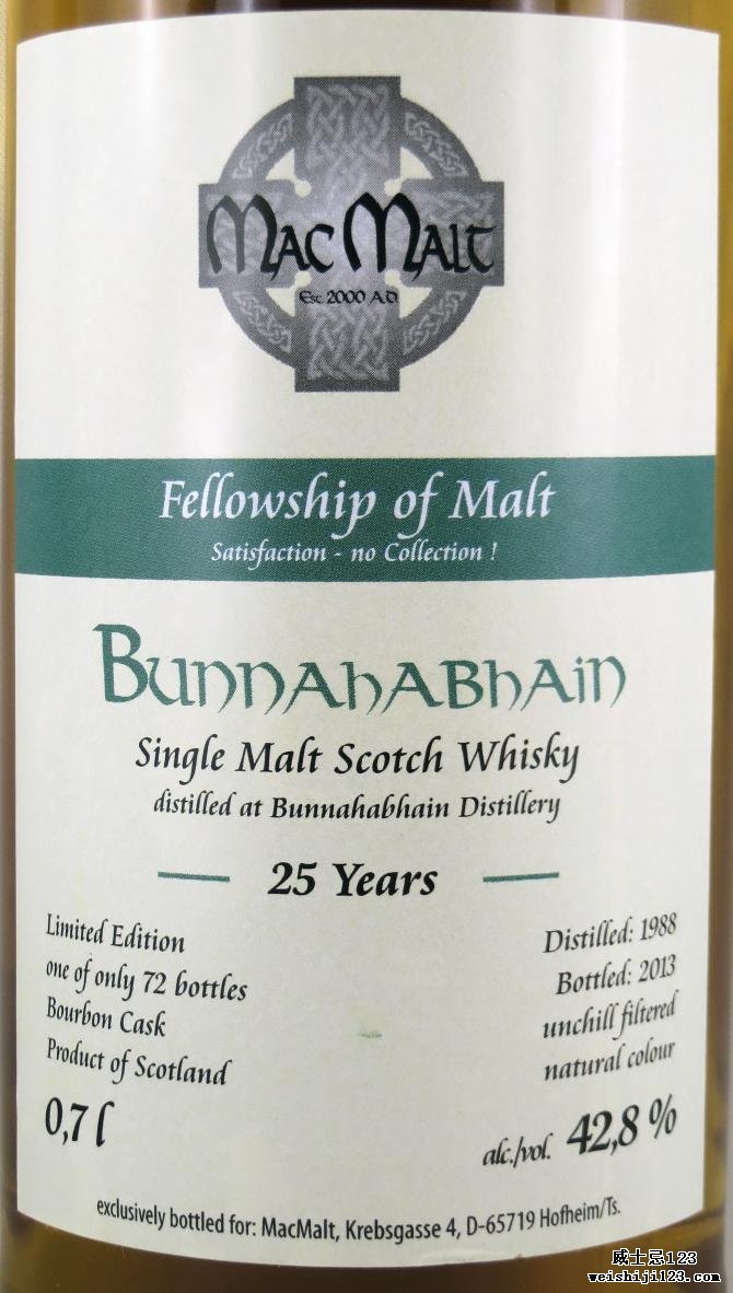 Bunnahabhain 1988 McM