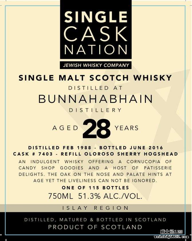 Bunnahabhain 1988 JWC